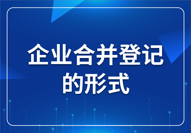 企業(yè)合并登記的形式