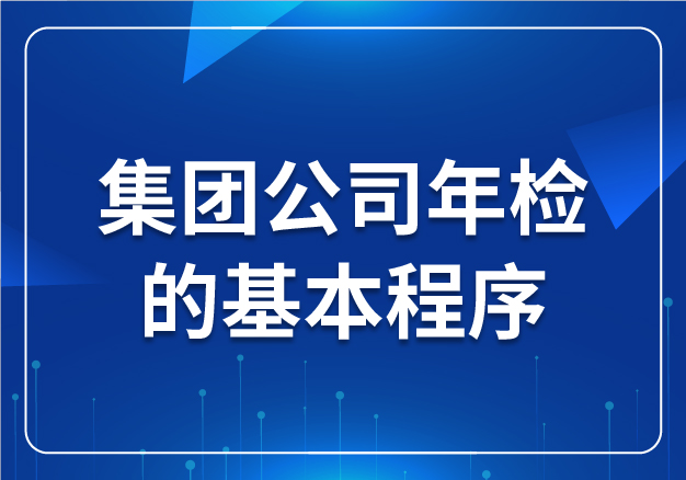 集團(tuán)公司年檢的基本程序